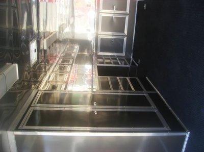 Finished trailer interior built by TRT Trailer Sales
